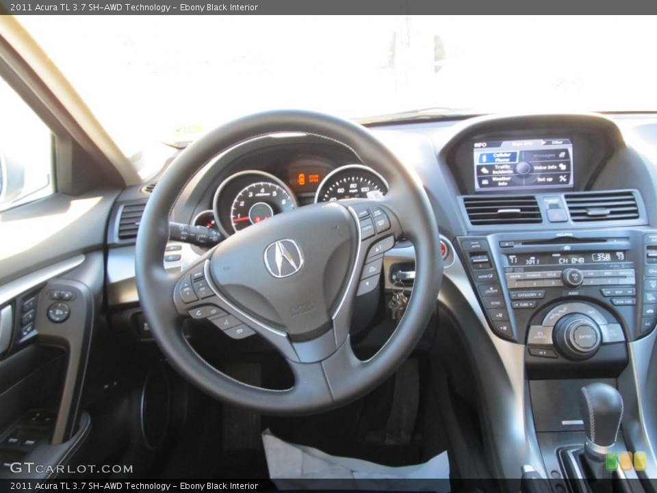 Ebony Black Interior Dashboard for the 2011 Acura TL 3.7 SH-AWD Technology #58183560