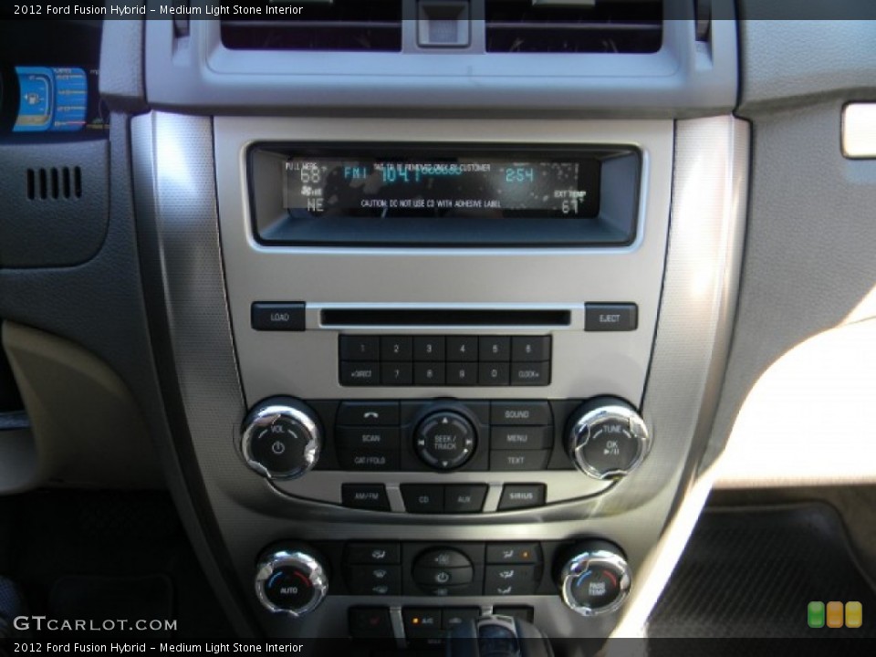 Medium Light Stone Interior Controls for the 2012 Ford Fusion Hybrid #58189055