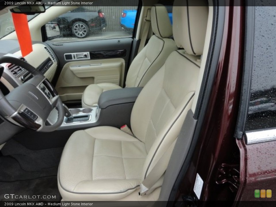 Medium Light Stone Interior Front Seat for the 2009 Lincoln MKX AWD #58189616