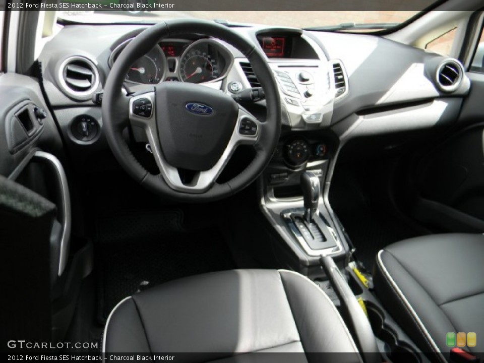 Charcoal Black Interior Dashboard for the 2012 Ford Fiesta SES Hatchback #58189976