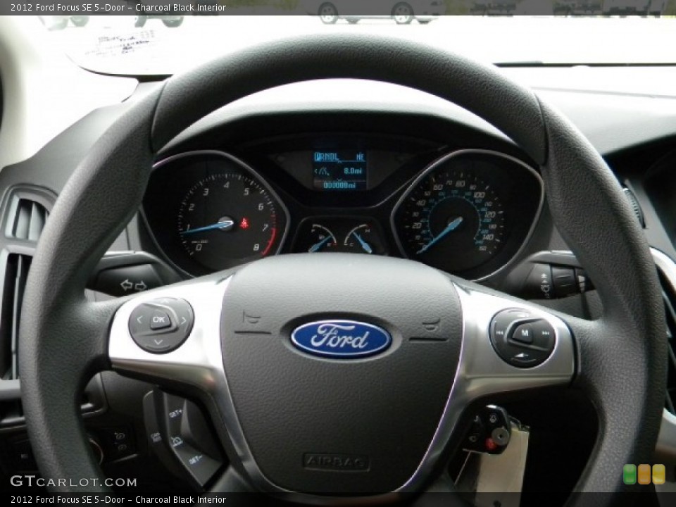 Charcoal Black Interior Steering Wheel for the 2012 Ford Focus SE 5-Door #58191786
