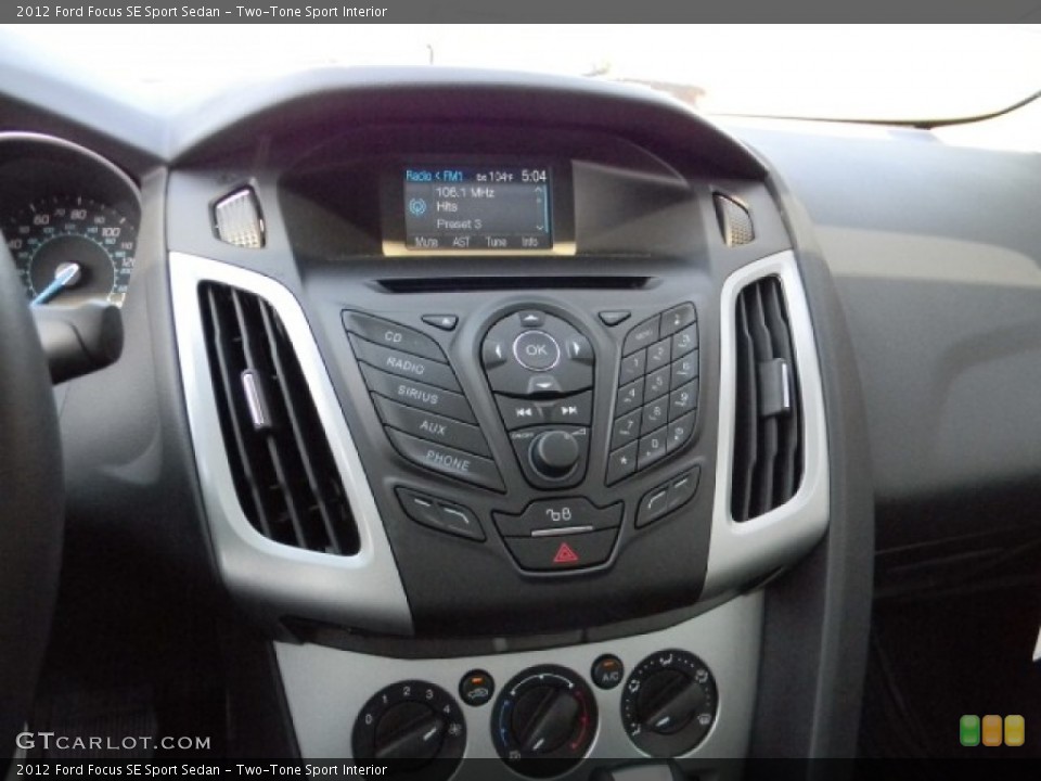 Two-Tone Sport Interior Controls for the 2012 Ford Focus SE Sport Sedan #58192602