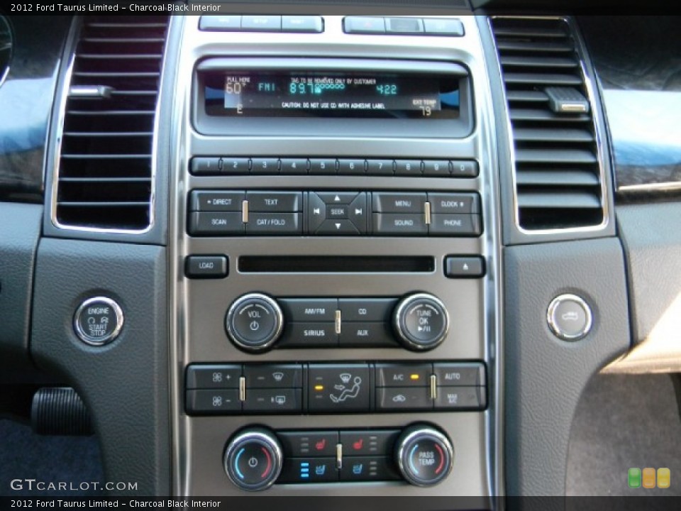 Charcoal Black Interior Controls for the 2012 Ford Taurus Limited #58194760