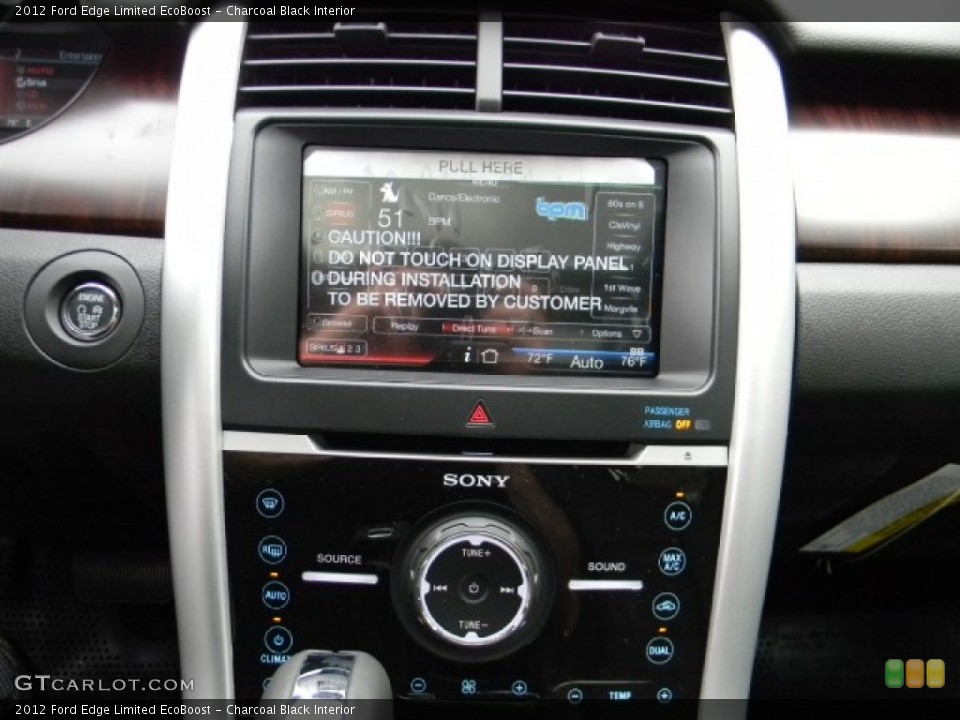 Charcoal Black Interior Controls for the 2012 Ford Edge Limited EcoBoost #58197658