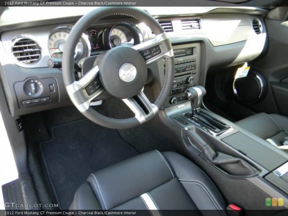 Charcoal Black/Cashmere Interior Prime Interior for the 2012 Ford Mustang GT Premium Coupe #58199465