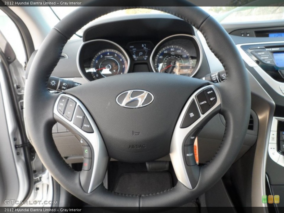 Gray Interior Steering Wheel for the 2012 Hyundai Elantra Limited #58205044