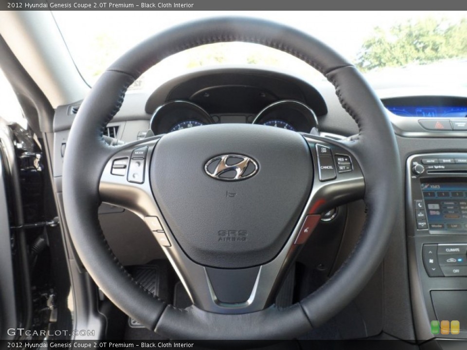 Black Cloth Interior Steering Wheel for the 2012 Hyundai Genesis Coupe 2.0T Premium #58206300