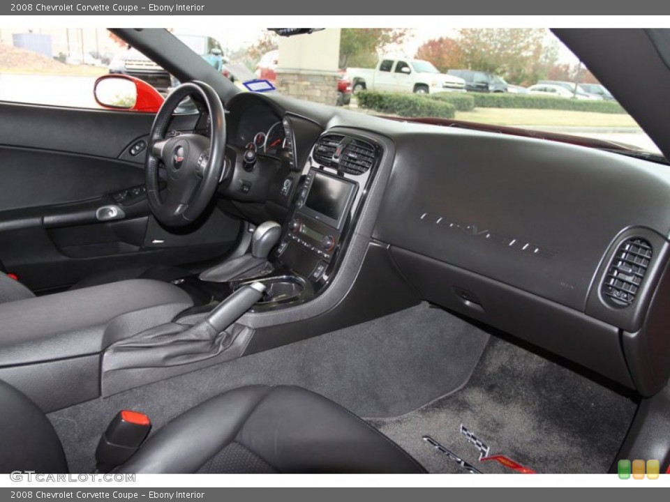 Ebony Interior Dashboard for the 2008 Chevrolet Corvette Coupe #58207545