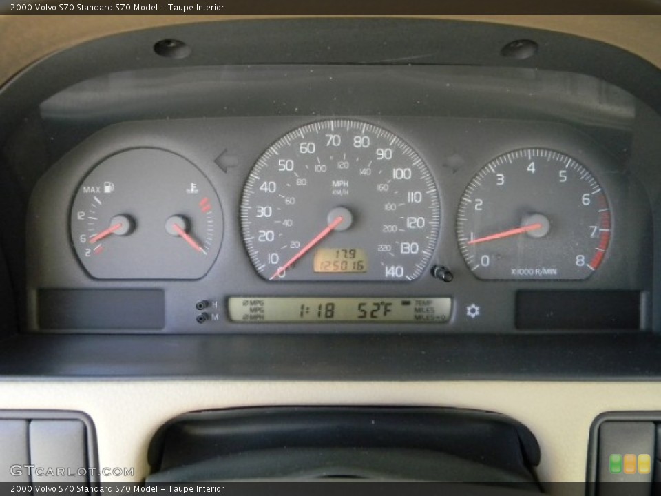 Taupe Interior Gauges for the 2000 Volvo S70  #58211218