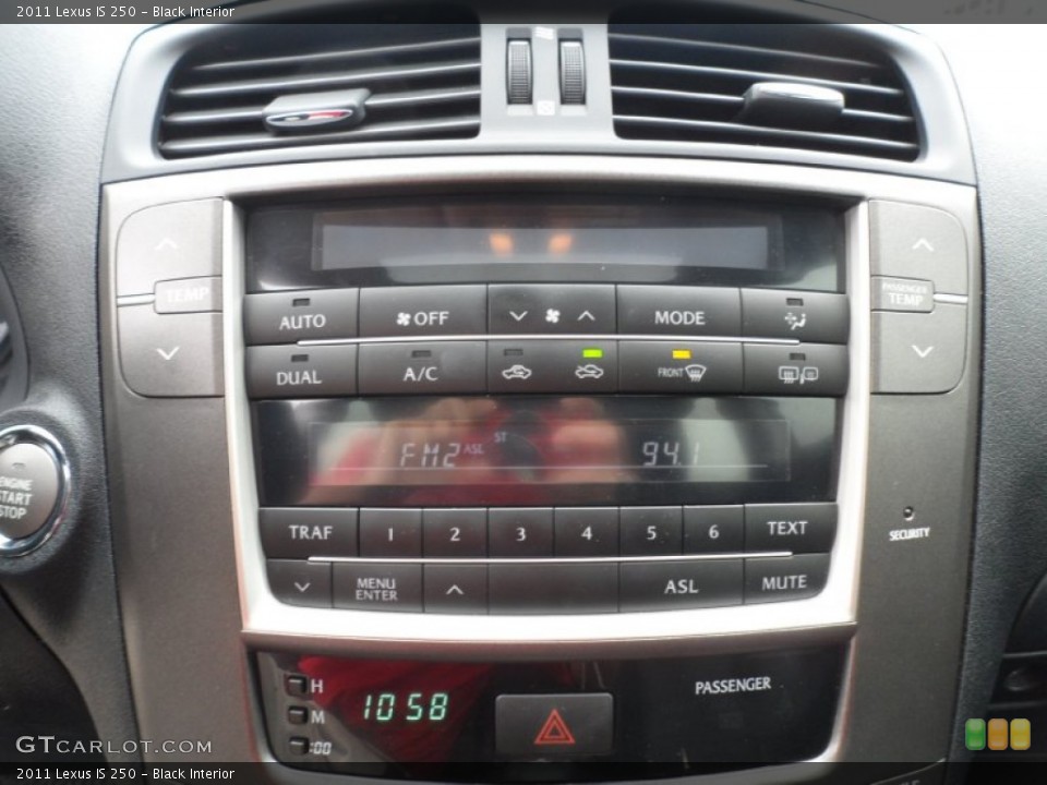 Black Interior Controls for the 2011 Lexus IS 250 #58211329