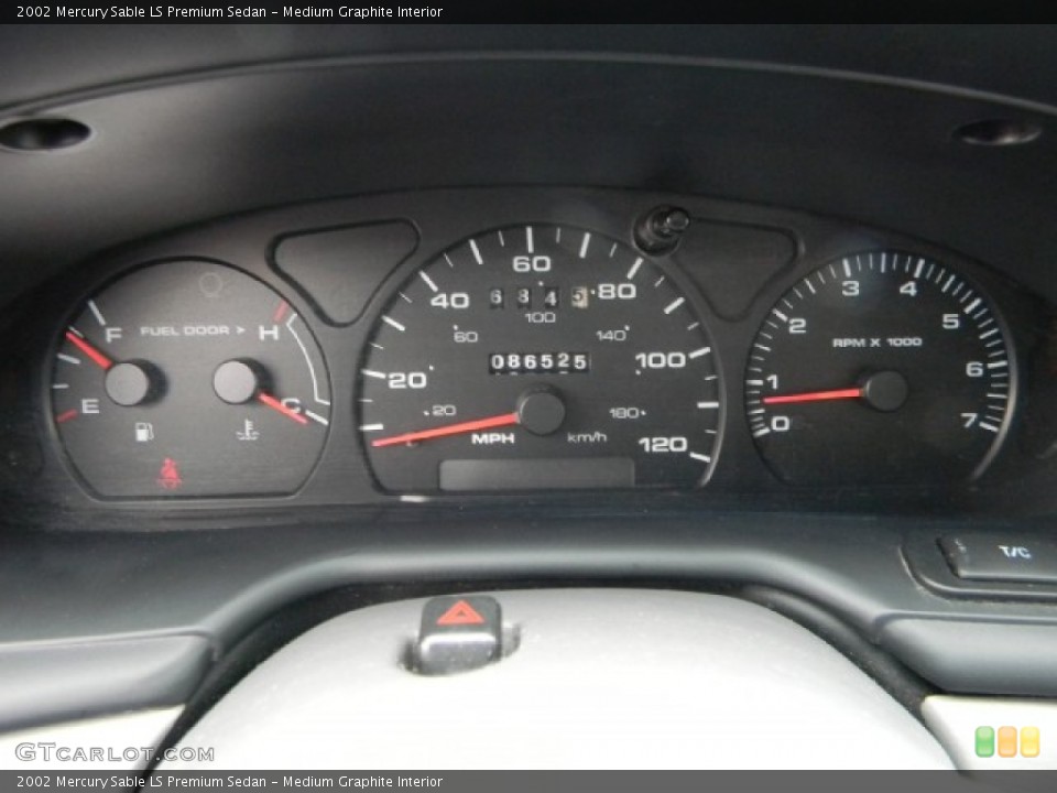 Medium Graphite Interior Gauges for the 2002 Mercury Sable LS Premium Sedan #58211962