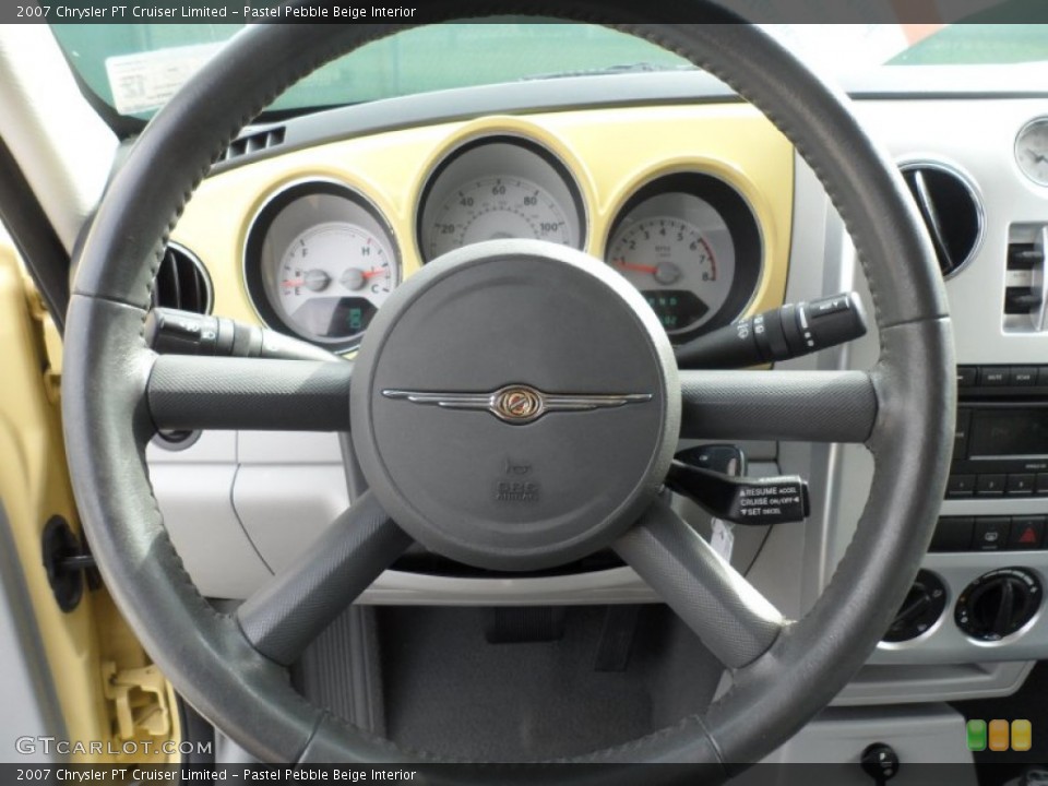 Pastel Pebble Beige Interior Steering Wheel for the 2007 Chrysler PT Cruiser Limited #58212196