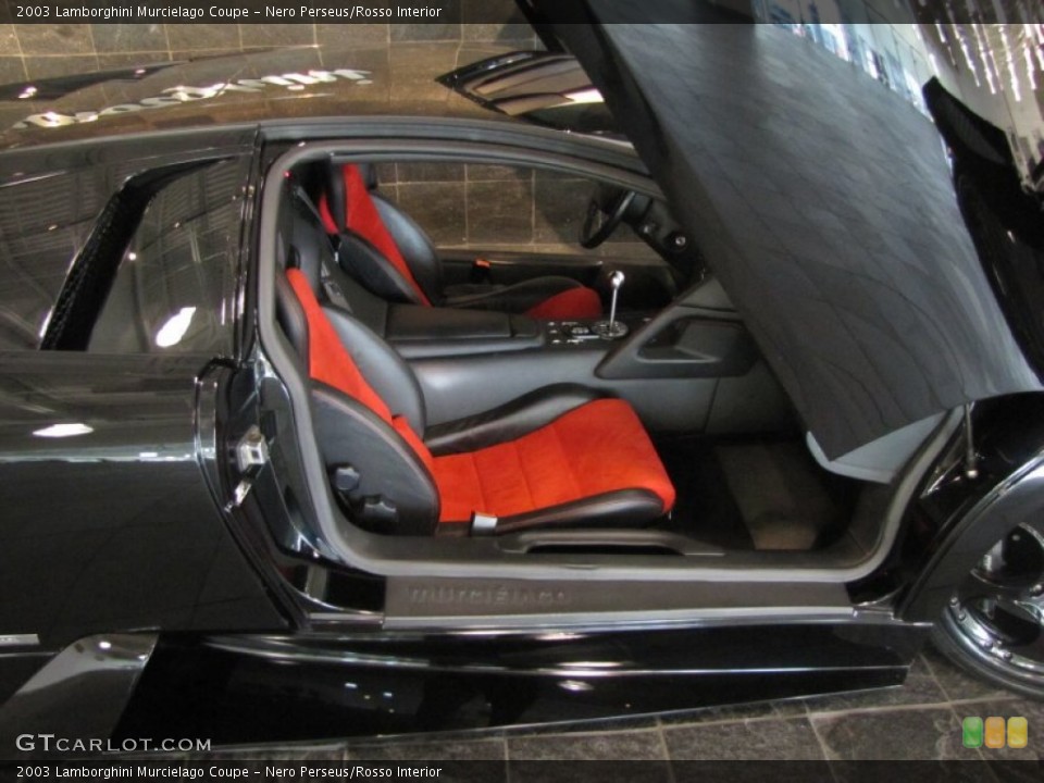 Nero Perseus/Rosso Interior Photo for the 2003 Lamborghini Murcielago Coupe #58214965