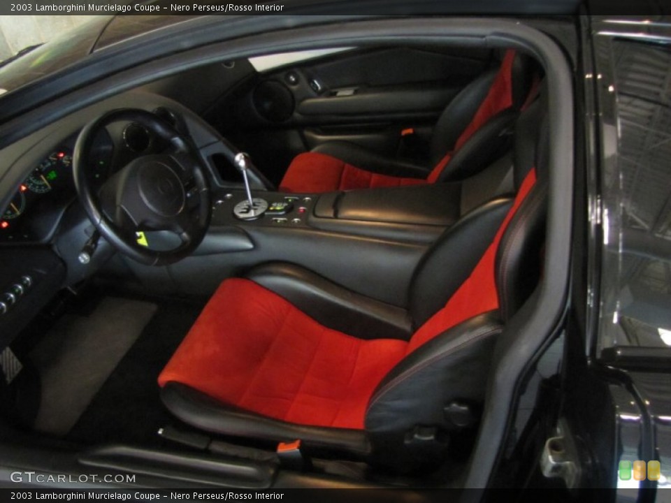 Nero Perseus/Rosso Interior Photo for the 2003 Lamborghini Murcielago Coupe #58215184
