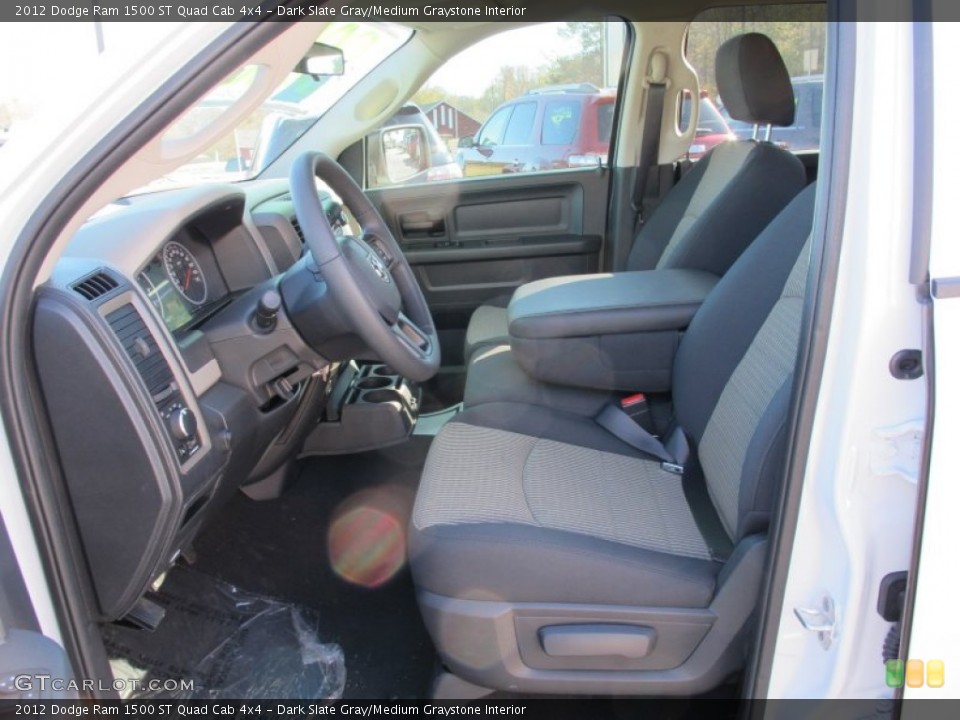 Dark Slate Gray/Medium Graystone Interior Photo for the 2012 Dodge Ram 1500 ST Quad Cab 4x4 #58220343