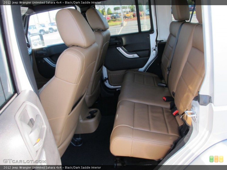 Black/Dark Saddle Interior Photo for the 2012 Jeep Wrangler Unlimited Sahara 4x4 #58225113