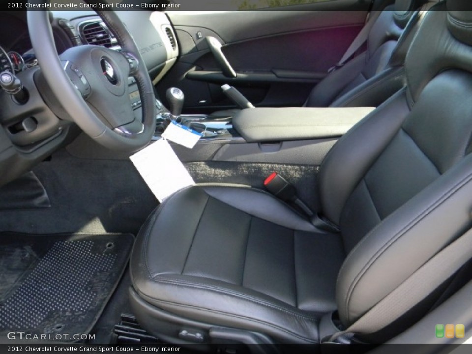 Ebony Interior Photo for the 2012 Chevrolet Corvette Grand Sport Coupe #58225999