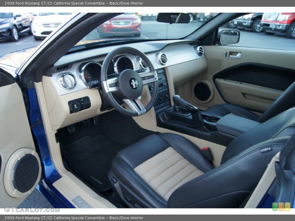 Black/Dove Interior Prime Interior for the 2009 Ford Mustang GT/CS California Special Convertible #58228476