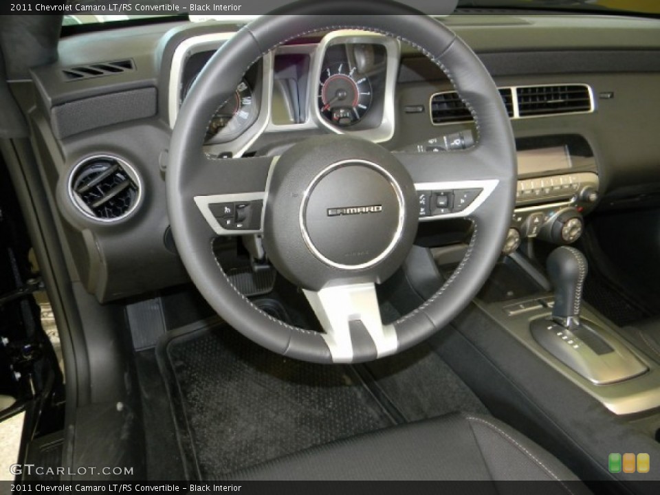 Black Interior Steering Wheel for the 2011 Chevrolet Camaro LT/RS Convertible #58230739