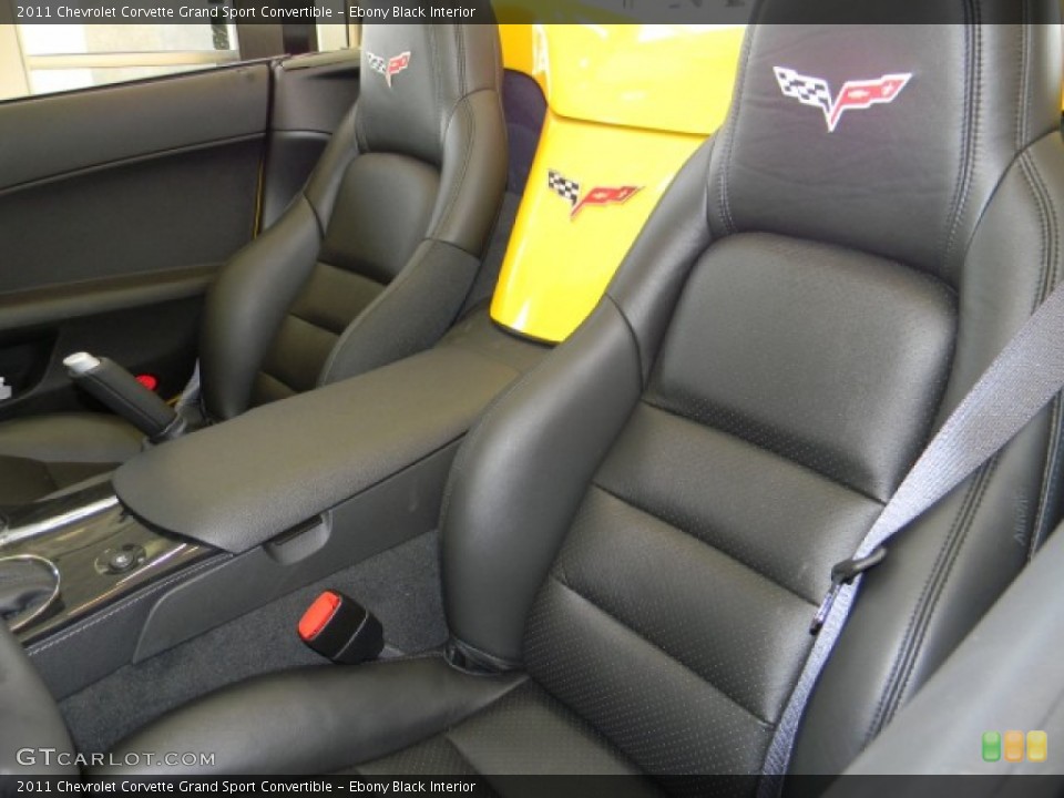 Ebony Black Interior Photo for the 2011 Chevrolet Corvette Grand Sport Convertible #58231160