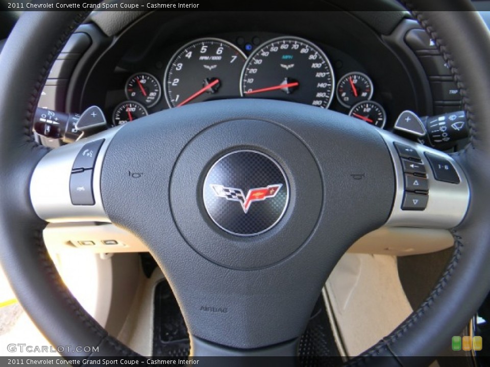 Cashmere Interior Steering Wheel for the 2011 Chevrolet Corvette Grand Sport Coupe #58231265