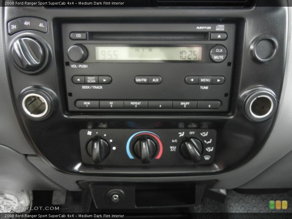Medium Dark Flint Interior Controls for the 2008 Ford Ranger Sport SuperCab 4x4 #58235030