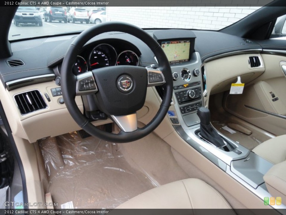 Cashmere/Cocoa Interior Dashboard for the 2012 Cadillac CTS 4 AWD Coupe #58237503