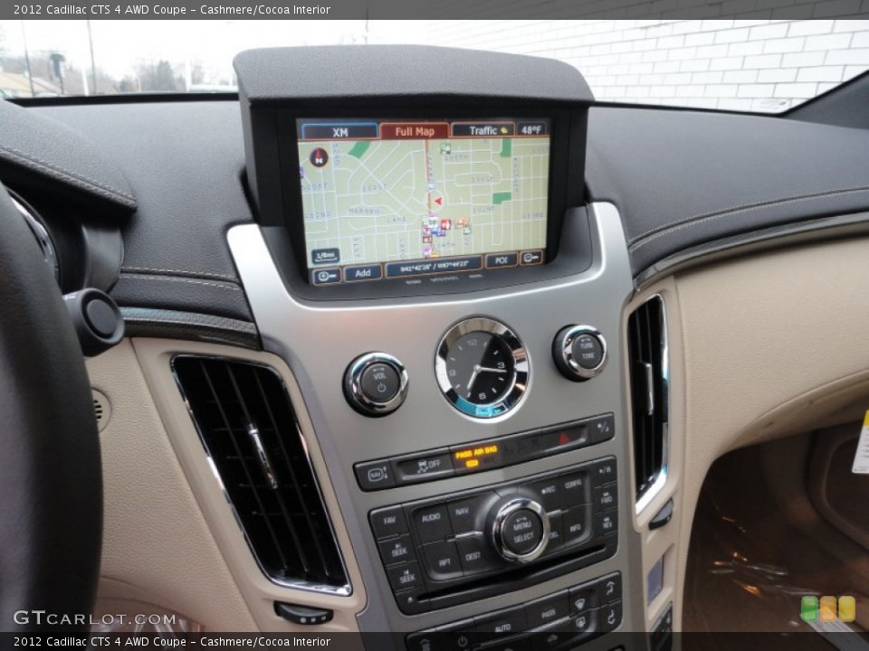 Cashmere/Cocoa Interior Navigation for the 2012 Cadillac CTS 4 AWD Coupe #58237555
