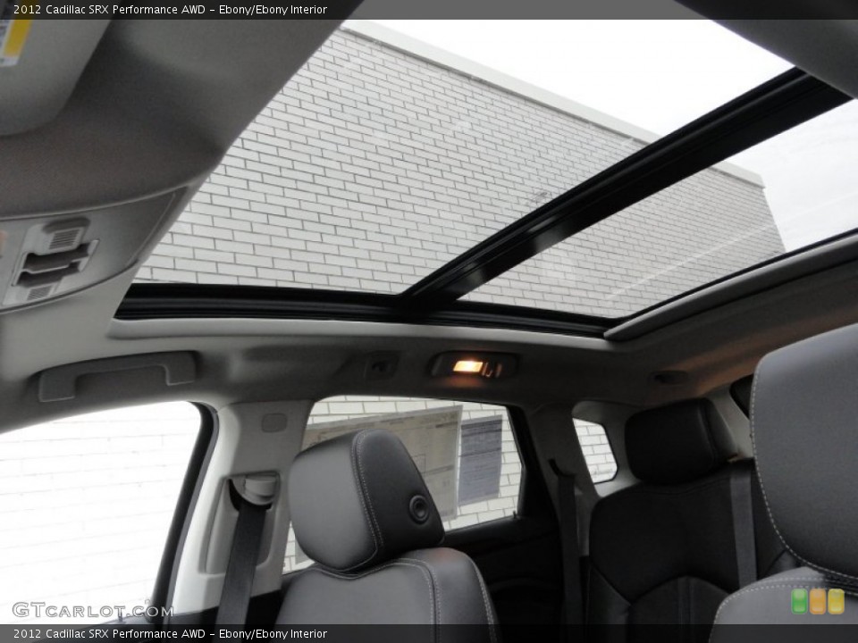 Ebony/Ebony Interior Sunroof for the 2012 Cadillac SRX Performance AWD #58237773