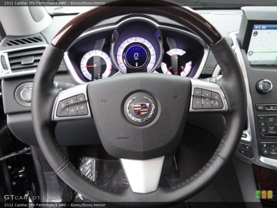 Ebony/Ebony Interior Steering Wheel for the 2012 Cadillac SRX Performance AWD #58237788