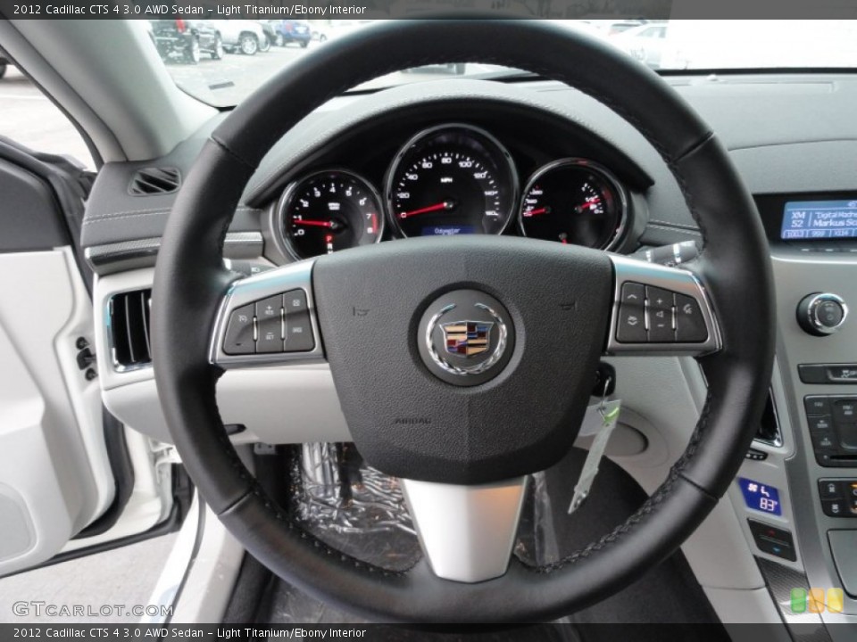 Light Titanium/Ebony Interior Steering Wheel for the 2012 Cadillac CTS 4 3.0 AWD Sedan #58237912