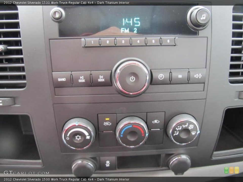 Dark Titanium Interior Controls for the 2012 Chevrolet Silverado 1500 Work Truck Regular Cab 4x4 #58241149