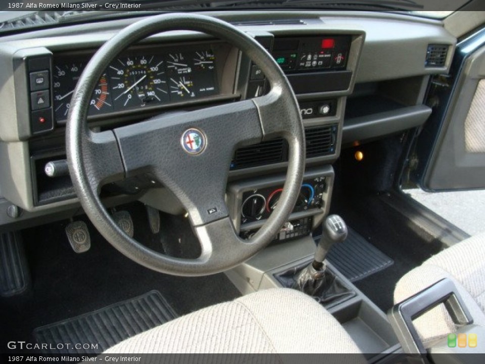Grey Interior Dashboard for the 1987 Alfa Romeo Milano Silver #58242523