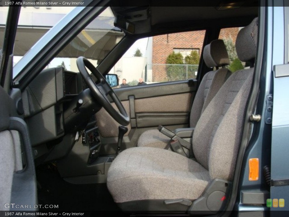 Grey Interior Photo for the 1987 Alfa Romeo Milano Silver #58242529