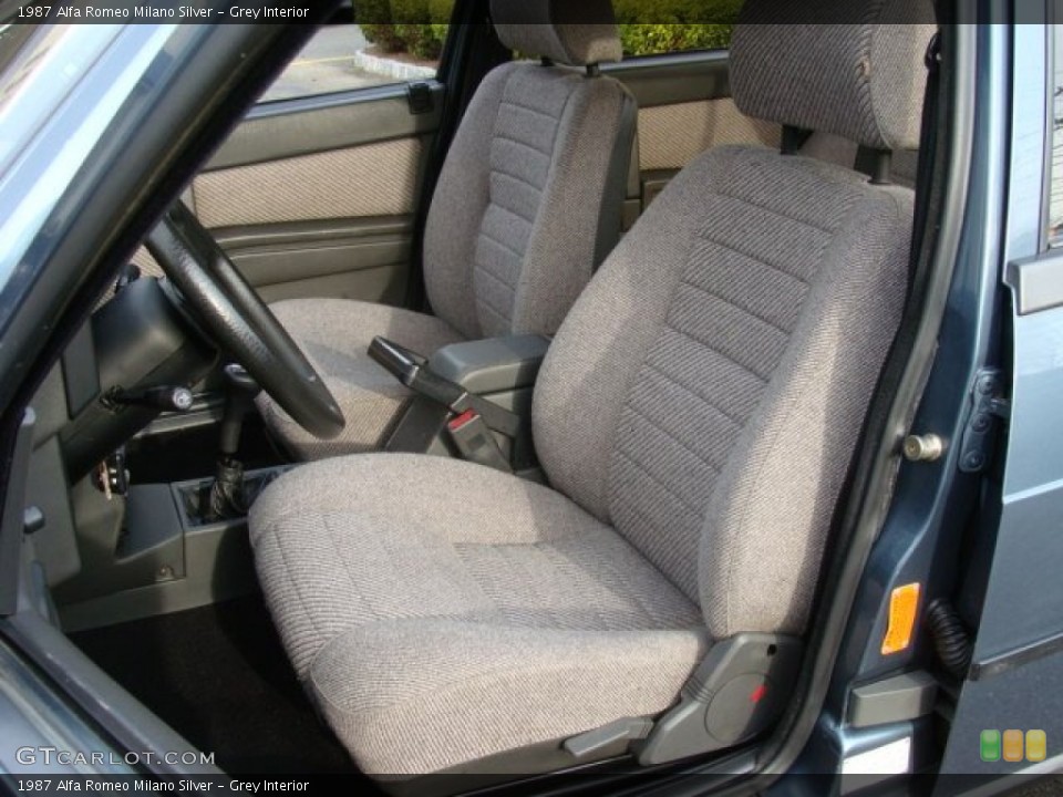 Grey Interior Photo for the 1987 Alfa Romeo Milano Silver #58242538