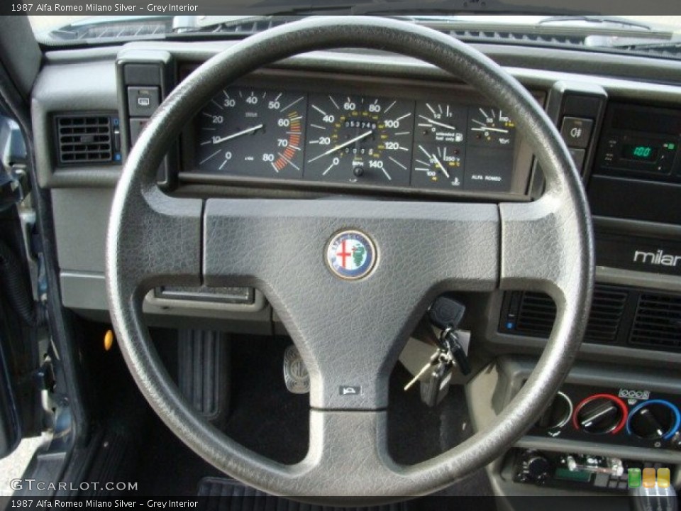 Grey Interior Steering Wheel for the 1987 Alfa Romeo Milano Silver #58242547