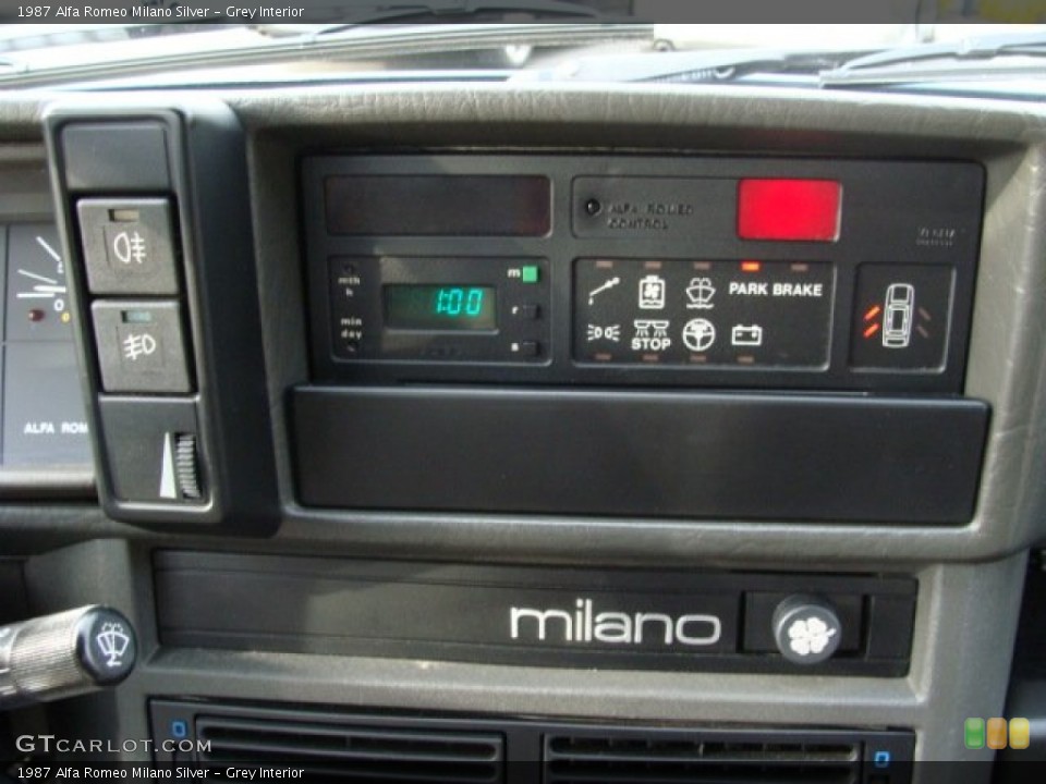 Grey Interior Controls for the 1987 Alfa Romeo Milano Silver #58242565