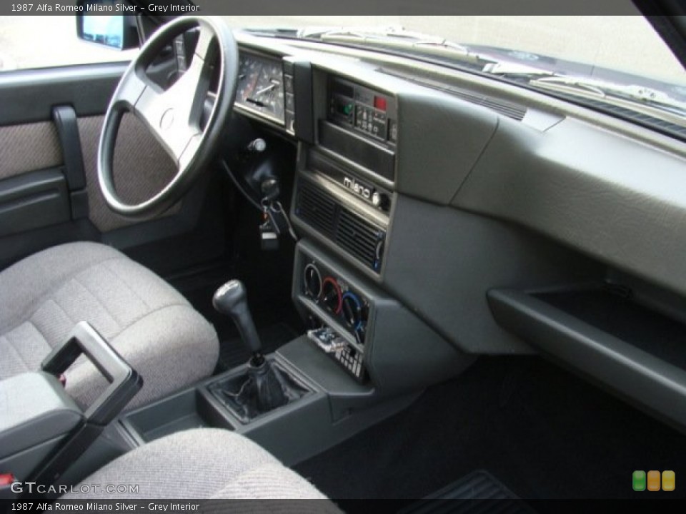 Grey Interior Dashboard for the 1987 Alfa Romeo Milano Silver #58242628