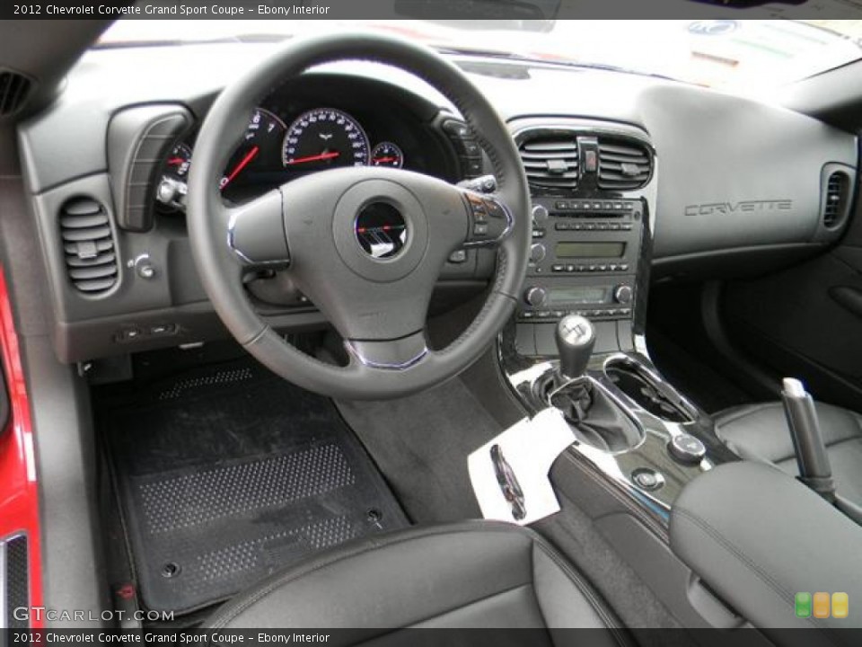 Ebony Interior Dashboard for the 2012 Chevrolet Corvette Grand Sport Coupe #58253782