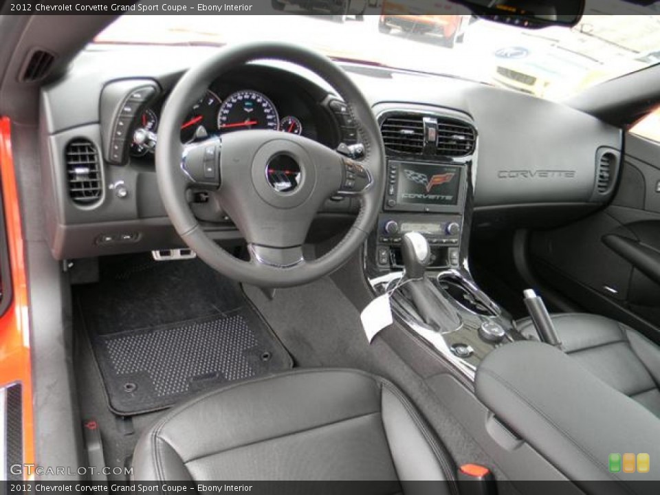Ebony Interior Dashboard for the 2012 Chevrolet Corvette Grand Sport Coupe #58253902