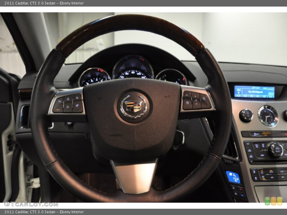 Ebony Interior Steering Wheel for the 2011 Cadillac CTS 3.0 Sedan #58255708