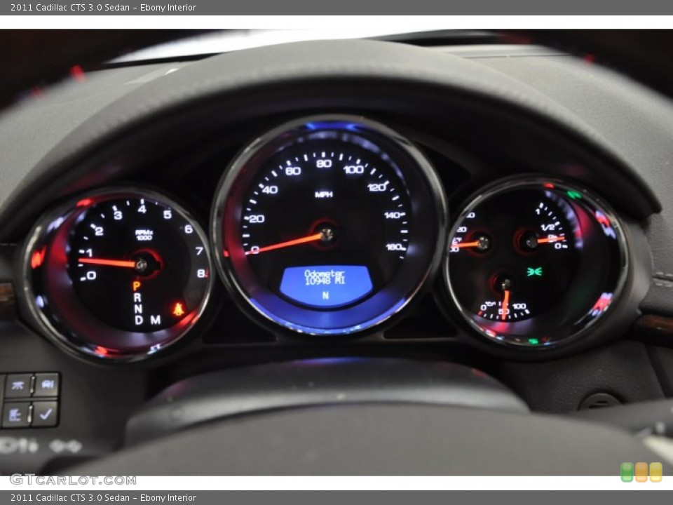Ebony Interior Gauges for the 2011 Cadillac CTS 3.0 Sedan #58255738