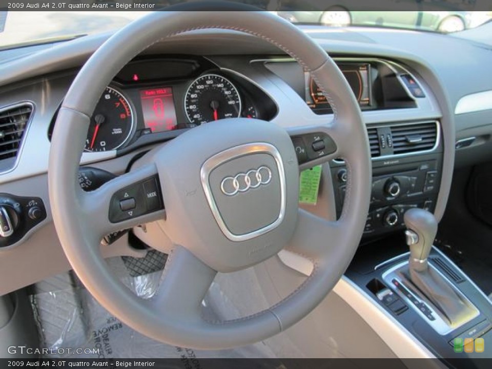 Beige Interior Steering Wheel for the 2009 Audi A4 2.0T quattro Avant #58257697