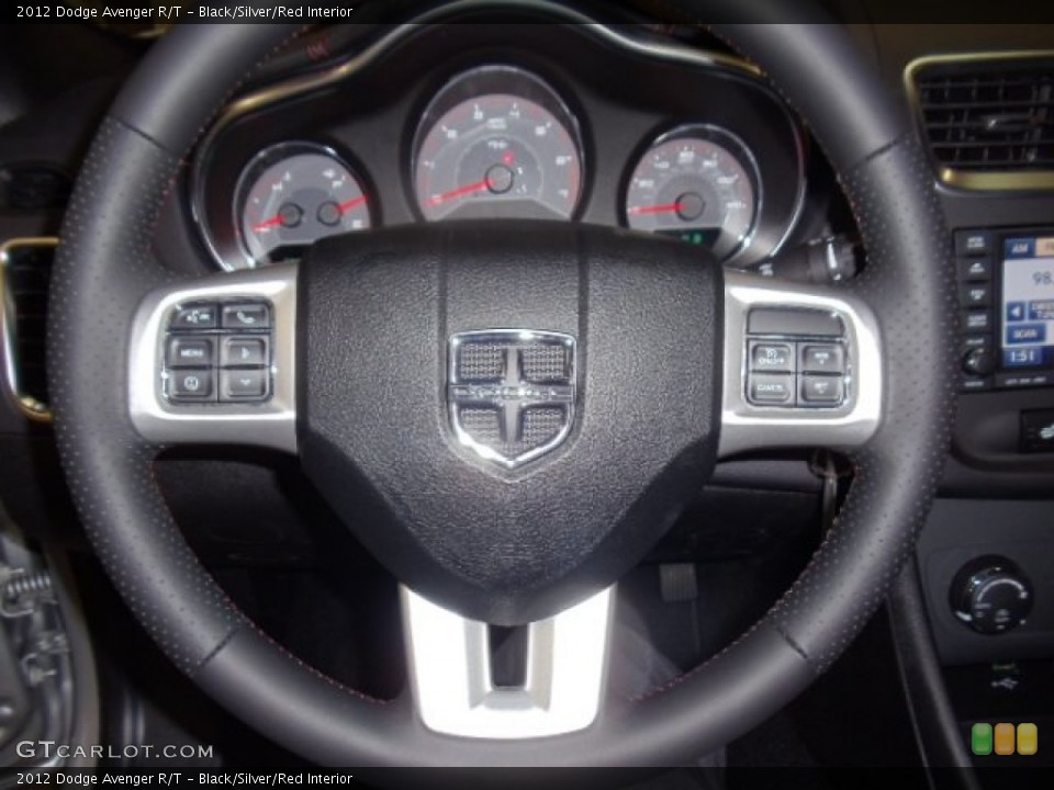 Black/Silver/Red Interior Steering Wheel for the 2012 Dodge Avenger R/T #58258618
