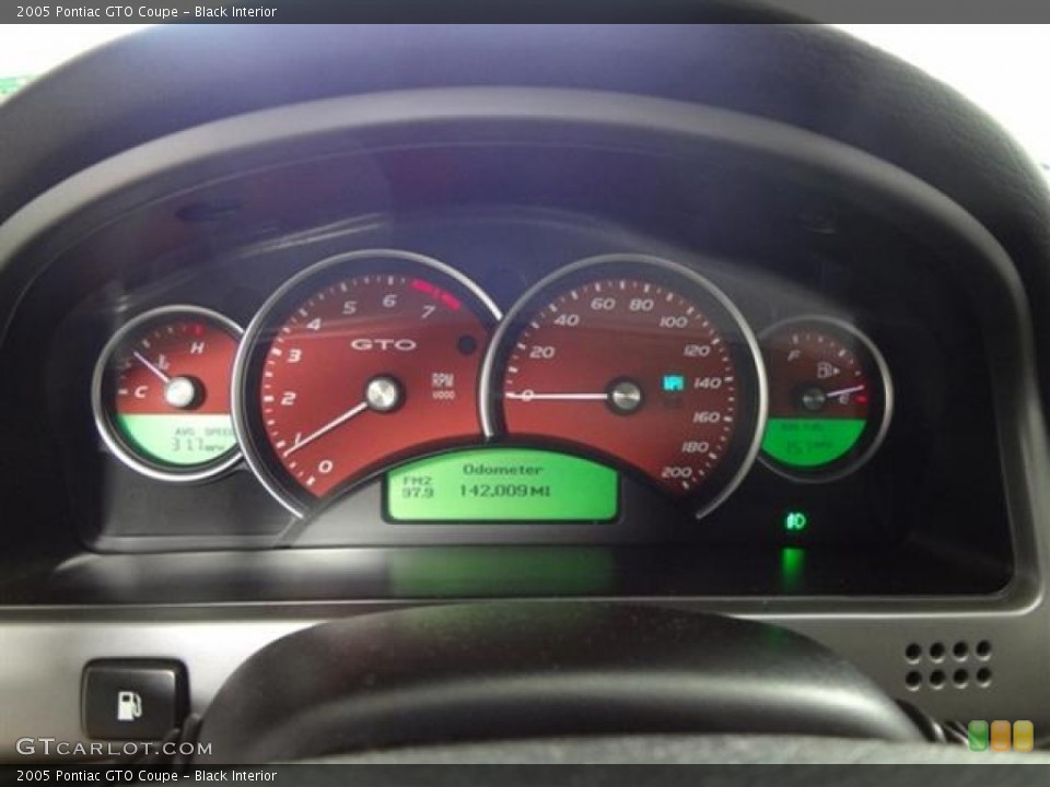 Black Interior Gauges for the 2005 Pontiac GTO Coupe #58259809