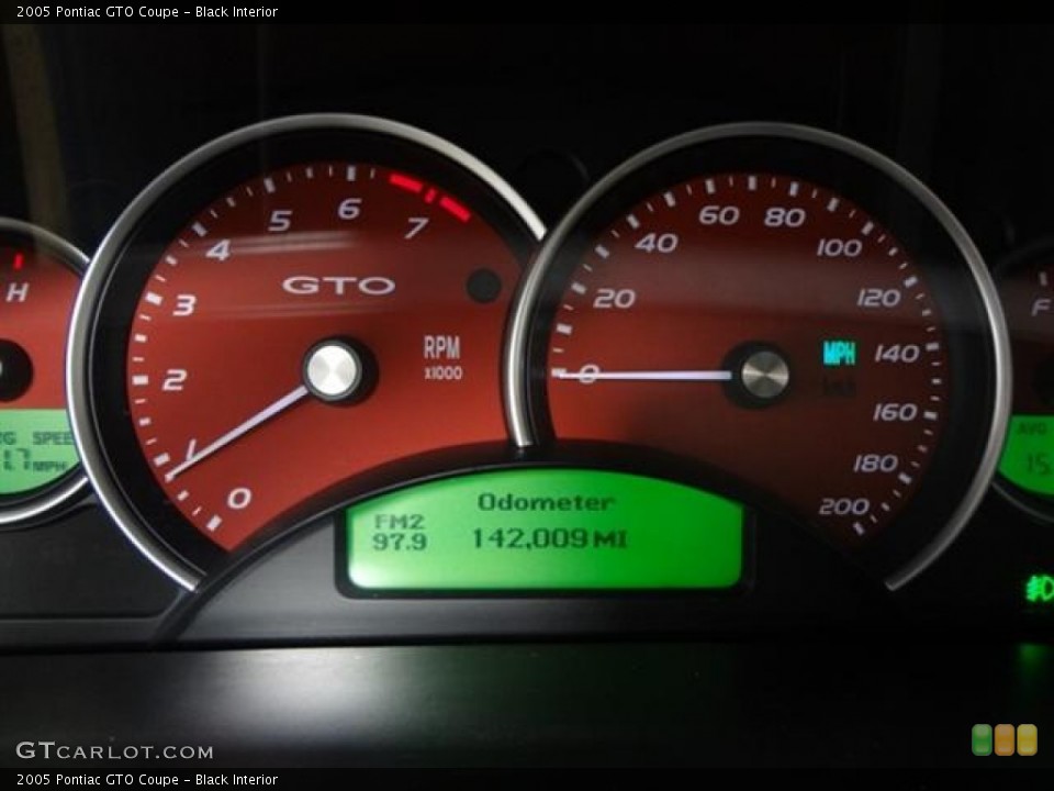 Black Interior Gauges for the 2005 Pontiac GTO Coupe #58259818