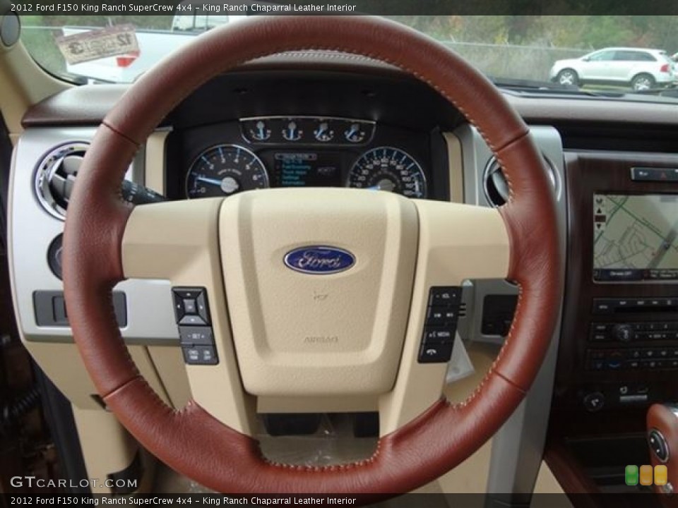 King Ranch Chaparral Leather Interior Steering Wheel for the 2012 Ford F150 King Ranch SuperCrew 4x4 #58262602