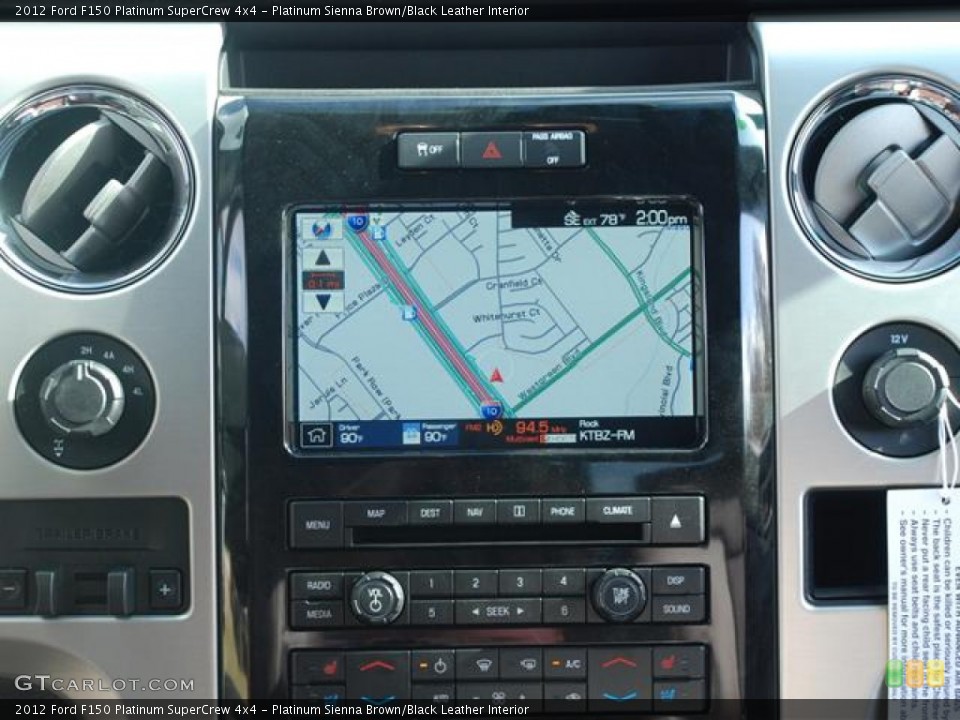Platinum Sienna Brown/Black Leather Interior Navigation for the 2012 Ford F150 Platinum SuperCrew 4x4 #58265117