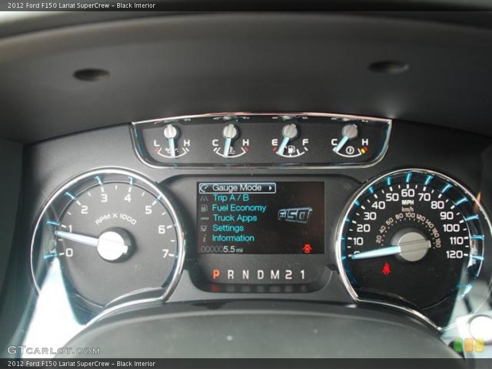 Black Interior Gauges for the 2012 Ford F150 Lariat SuperCrew #58265323