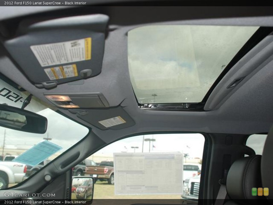 Black Interior Sunroof for the 2012 Ford F150 Lariat SuperCrew #58265344